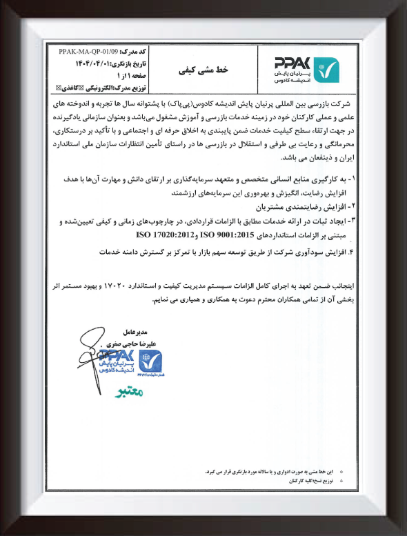 خط مشی کیفی