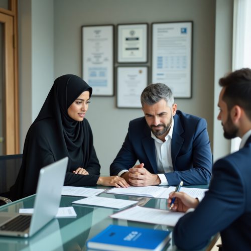 Flux_Dev_Ultrarealistic_professional_meeting_scene_2_hijabi_wo_1